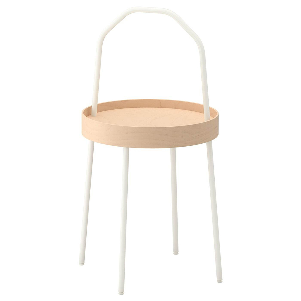Приставной столик IKEA BURVIK (БУРВИК), Белый, 38 см
