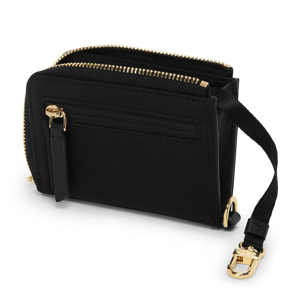 Портмоне для карточек на молнии/Black-Gold