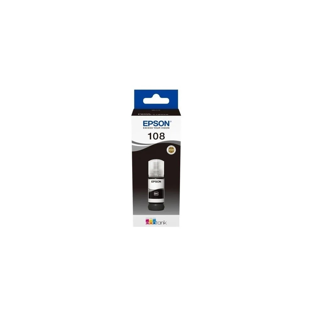 Чернила Чернила Epson 108 C13T09C14A, для Epson, 70мл, черный