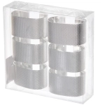 Набор колец для салфеток 6шт «Ампир» 5,5*3см, серебро