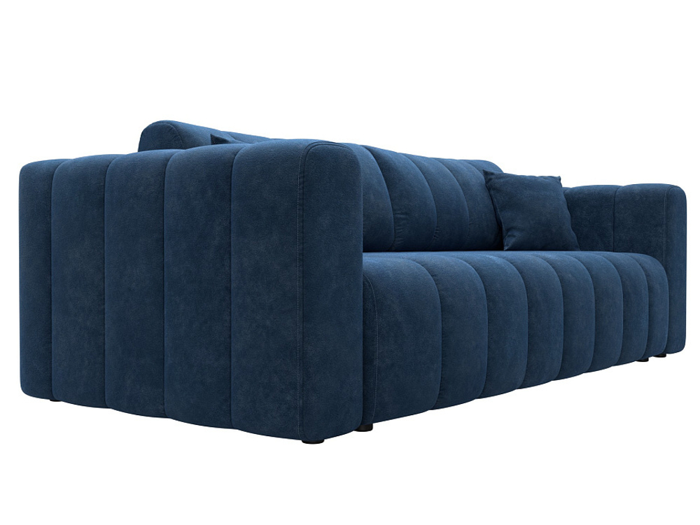 Диван прямой Лига-062 НПБ ВЕЛЮР BRUT 11 синий