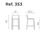 Стул пластиковый полубарный Trill Stool Mini
