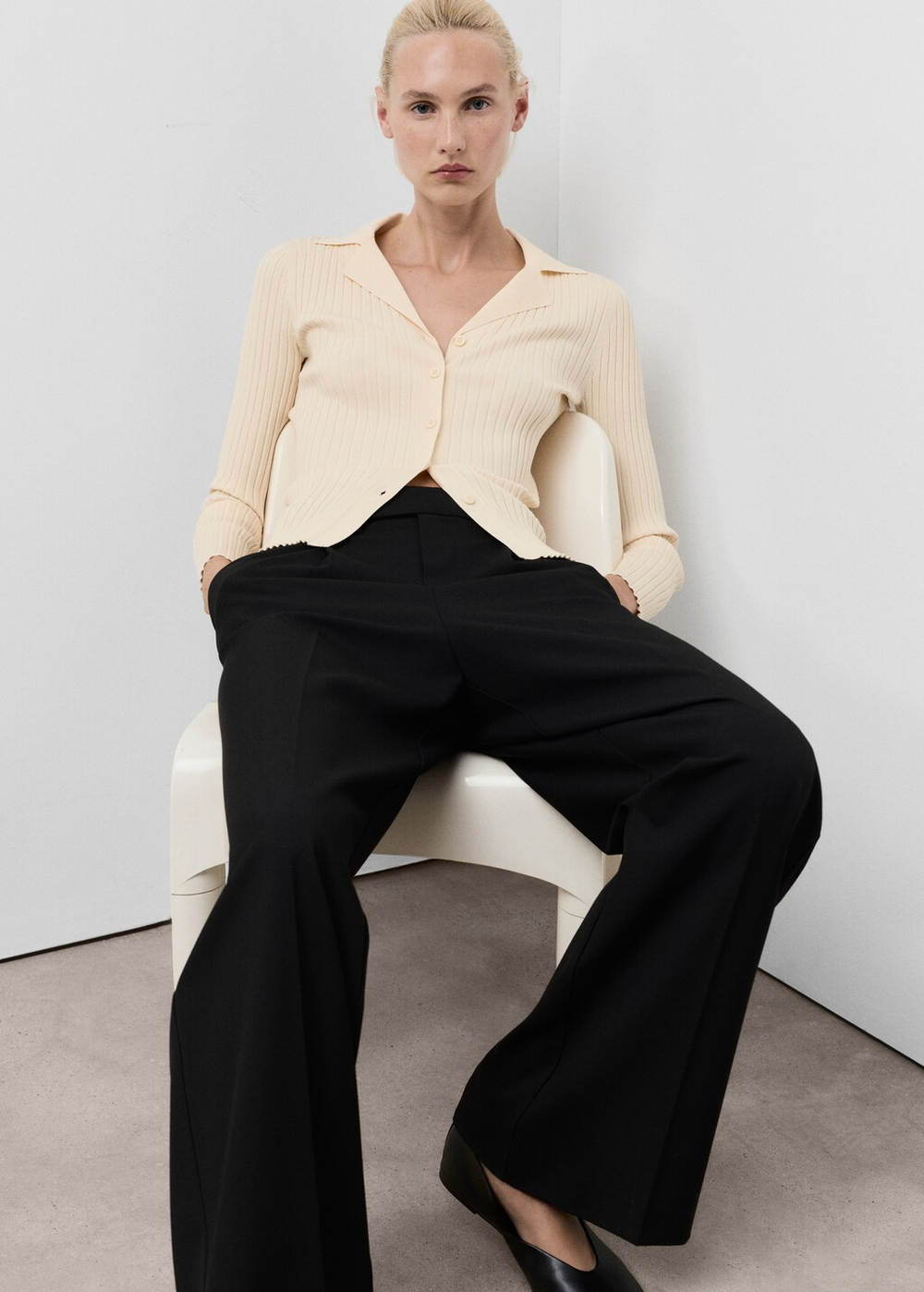 Кардиган с большими лацканами