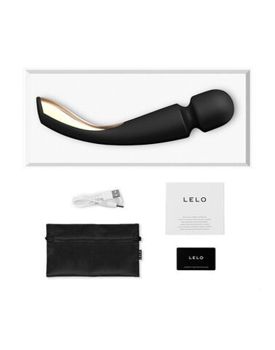 Черный вибромассажёр Lelo Smart Wand 2 Large - 30,4 см. (Цвет: черный)