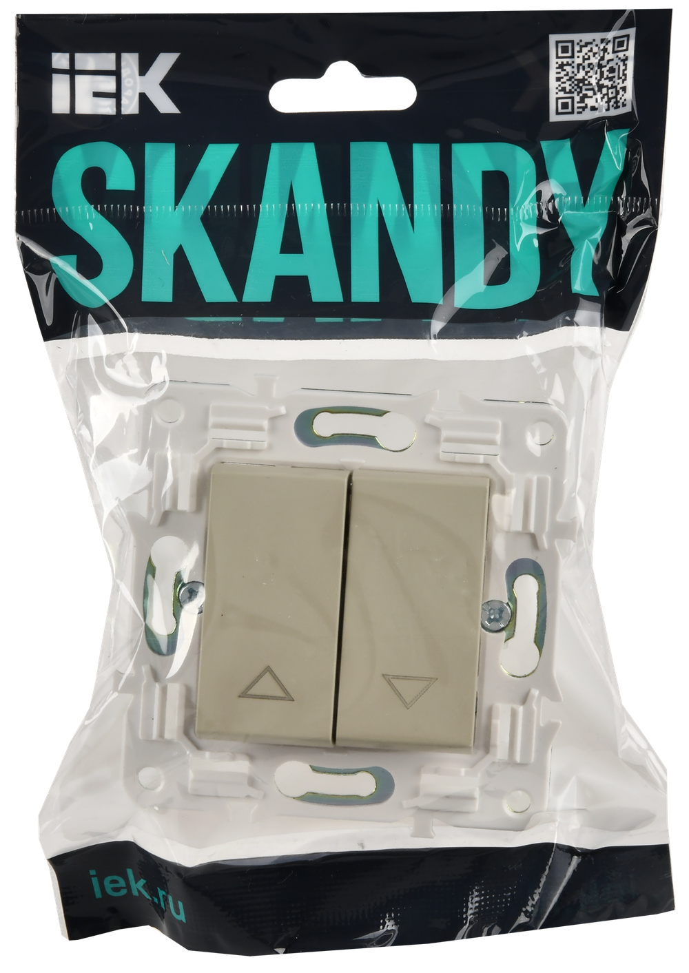 SKANDY Выключатель жалюзи 10А SK-V12B бежевый IEK