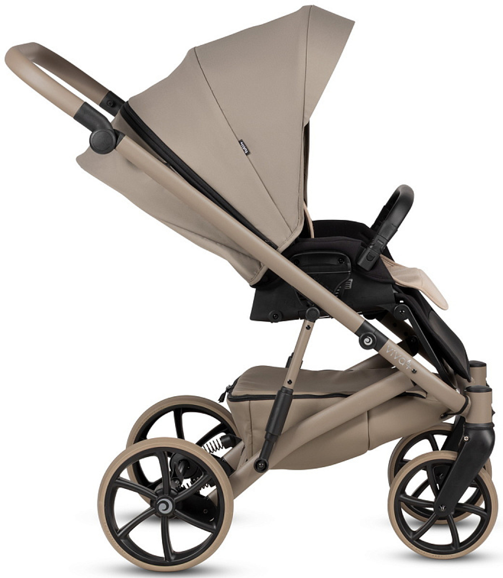 Детская коляска Tutis Viva 6 Plus Essential 3 в 1 с автокреслом Elo Lux EduSky Black 1612068 Warm Grey