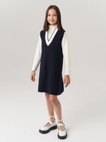 Сарафан школьный для девочки AT974 синий