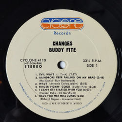 Винтажная виниловая пластинка LP Buddy Fite Changes (USA 1970)