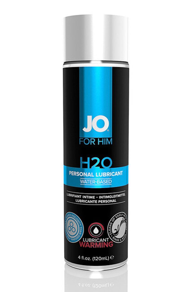 Мужской согревающий лубрикант на водной основе JO for Men H2O Warm 125 мл