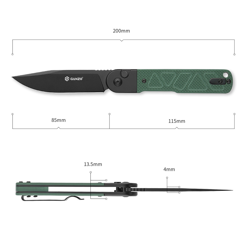 Нож Ganzo G767PT-GB зеленый