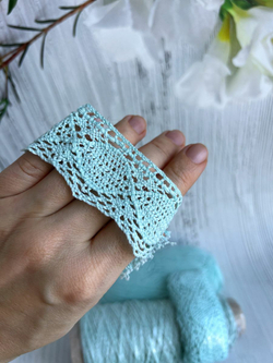 Набор Пряжи для вязания Микс с Кружевом хлопок люрекс