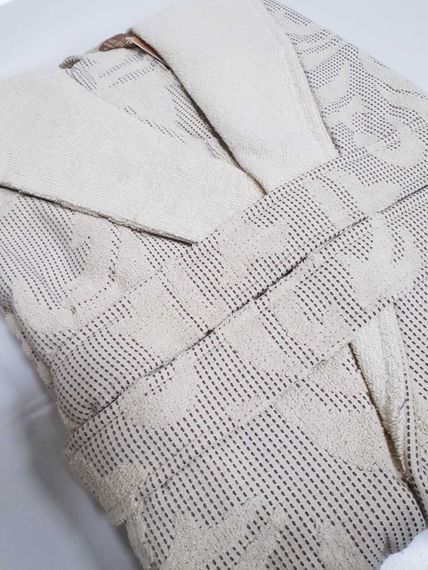 Халат женский с капюшоном 4235 кремовый  NUSA