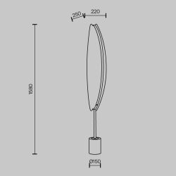 Торшер светодиодный Maytoni   MOD281FL-L33BS3K