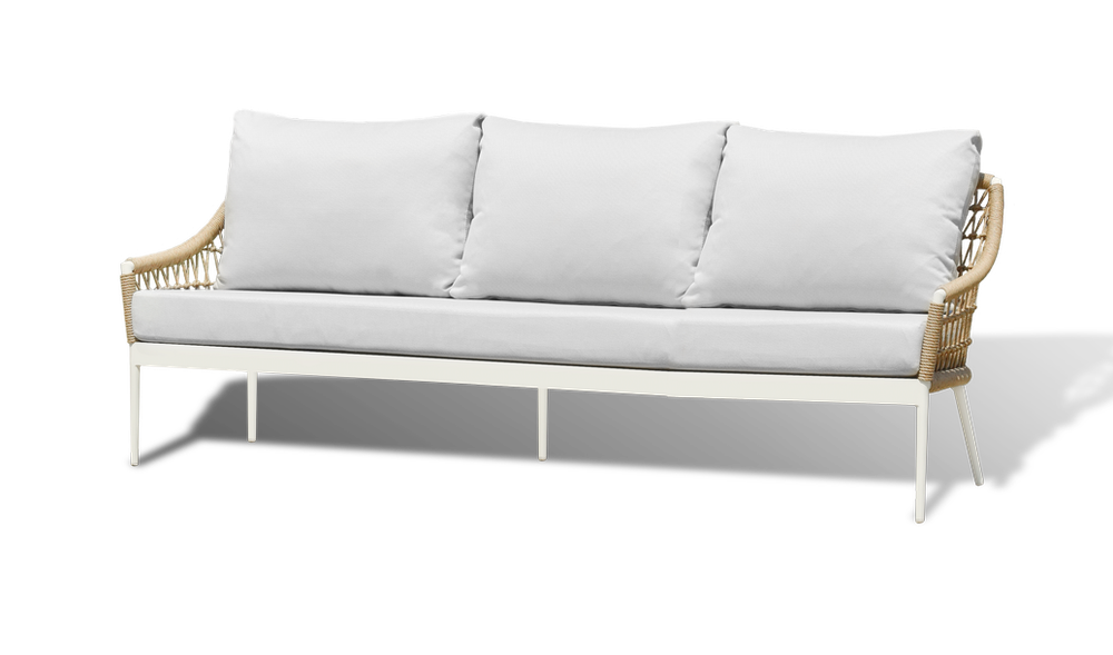 "Венеция" лаунж-зона из искусственного ротанга, цвет соломенный