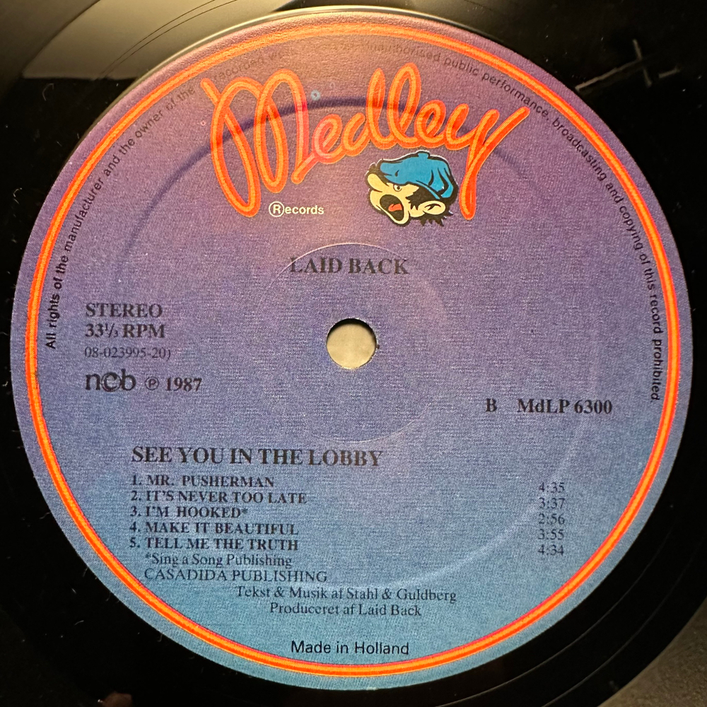 Laid Back - See You In The Lobby (Скандинавия 1987г.)