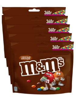 Конфеты M&M's драже с молочным шоколадом 360 г * 5 шт