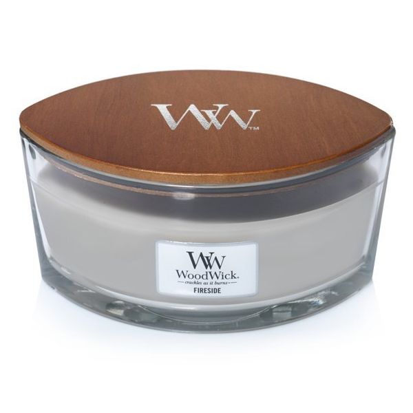 WoodWick Fireside - Ароматическая свеча с ароматом копченого дерева и яблочной кожуры 453 г
