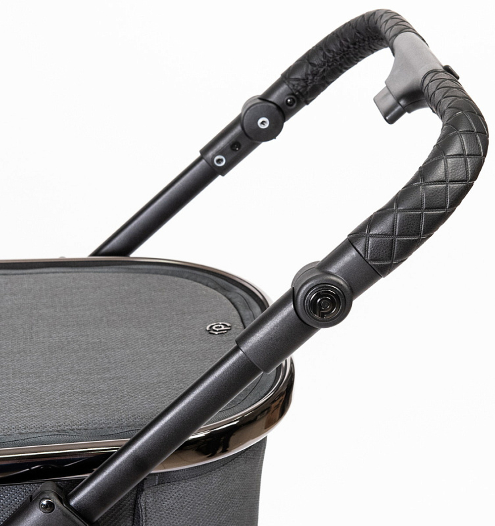 Детская коляска Peppy Tecla 2 в 1 Shadow Antrazit Chrome Edition (Графитовый)