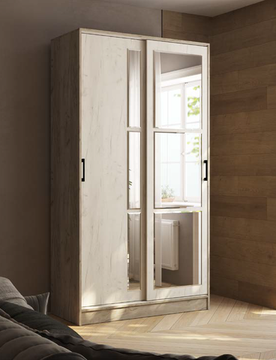 Шкаф-купе СТИЛЬ-2 1200 дуб крафт серый / дуб крафт белый