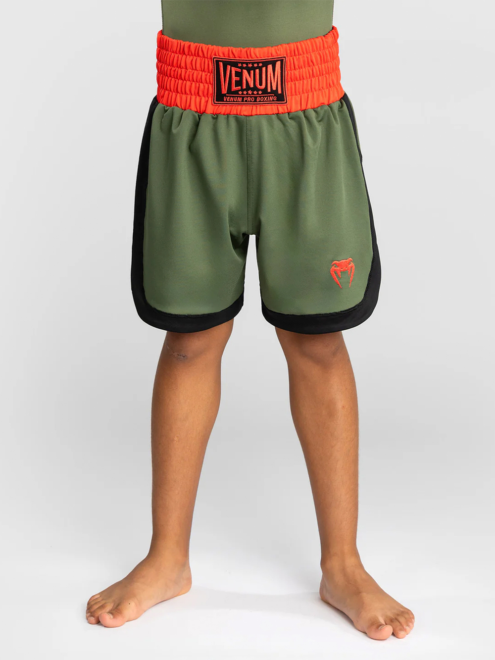 Шорты боксерские детские Venum Classic Army Green/Orange