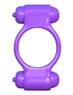 Фиолетовое эрекционное кольцо с 2 виброэлементами Magic Touch Couples Ring (Цвет: фиолетовый)