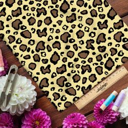 Ткань оксфорд 210 светлый контрастный леопардный принт