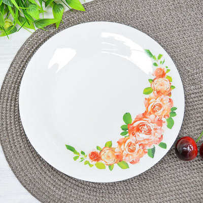 Тарелка десертная 20,5см Нежные розы (эконом)