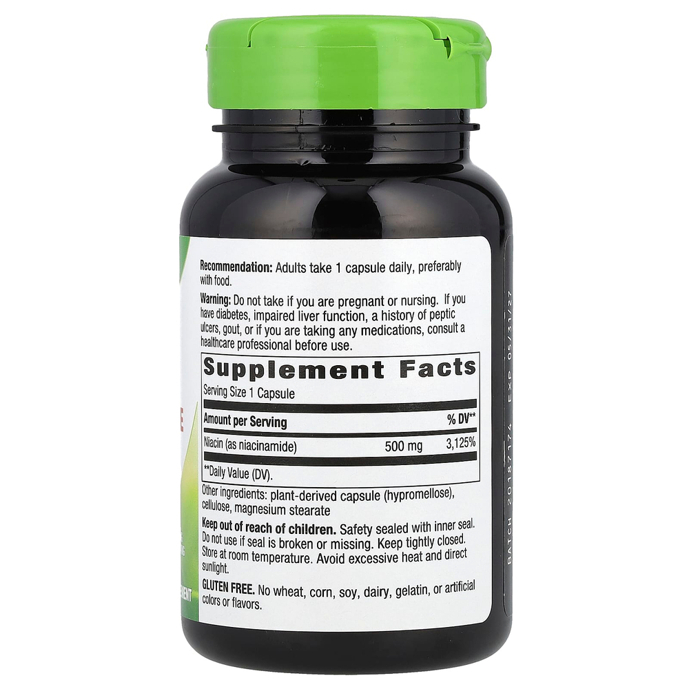 Nature's Way, Никотинамид, 500 мг, 100 капсул
