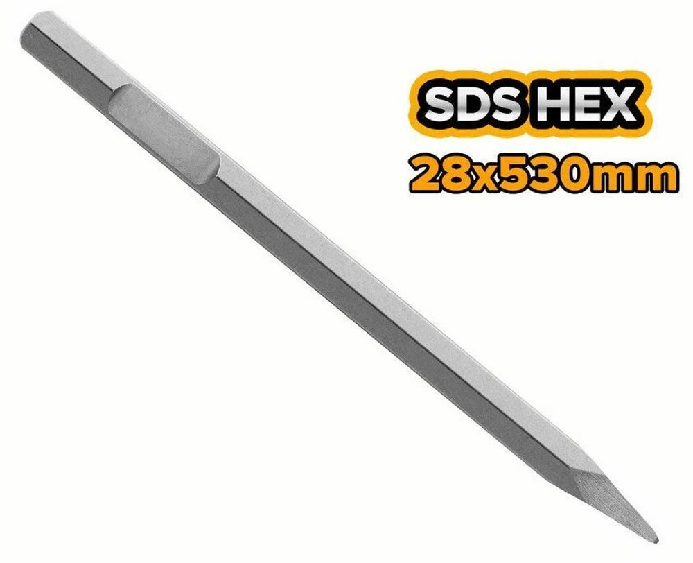 Зубило пикообразное INGCO DBC0415301 Hex 28x530 мм