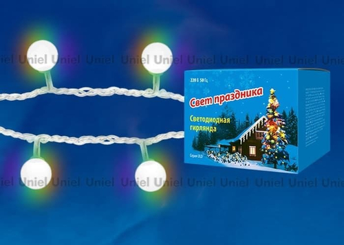 ULD-S0280-025/DTA RGB IP20 RAINBOW Гирлянда светодиодная «Радуга» , 25 светодиодов, 2,8 м, RGB, IP20, провод прозрачный.