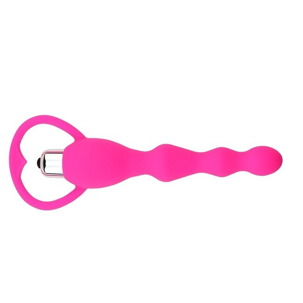 Анальная пробка-елочка с вибрацией ROSYLAND (Цвет: розовый)