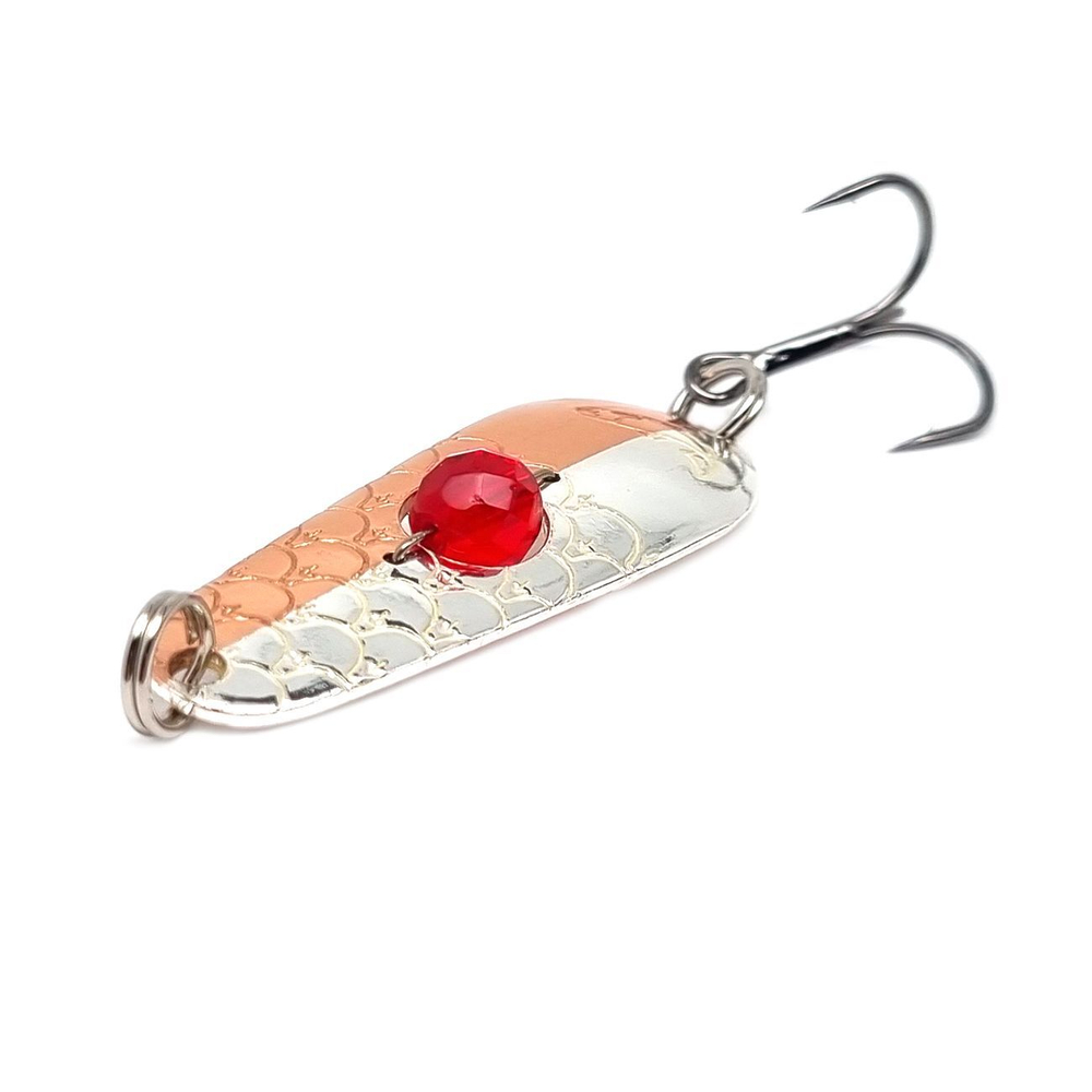 Блесна колеблющаяся Kuusamo Rasanen 50/14 (бусинка) BL/GR/G/O-C, UV