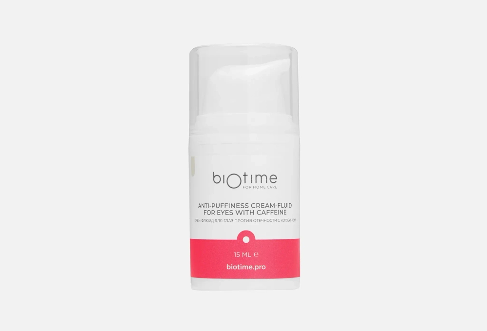 BIOTIME FOR HOME CARE КРЕМ-ФЛЮИД ДЛЯ ГЛАЗ ПРОТИВ ОТЕЧНОСТИ С КОФЕИНОМ, 15мл.