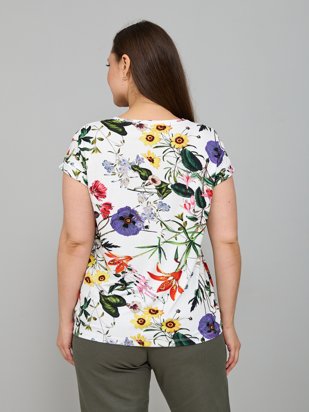 Футболка Фв-104/молоко-полевыецветы