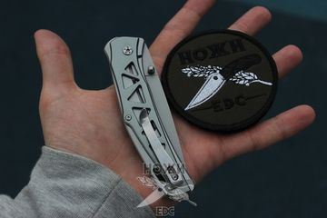 Складной нож Мастер К Контур M9692 c клинком из стали 420A, рукоять алюминий