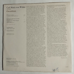 Винтажная виниловая пластинка LP Weber Вебер Staatskapelle Berlin, Otmar Suitner Увертюры (ГДР 1976)
