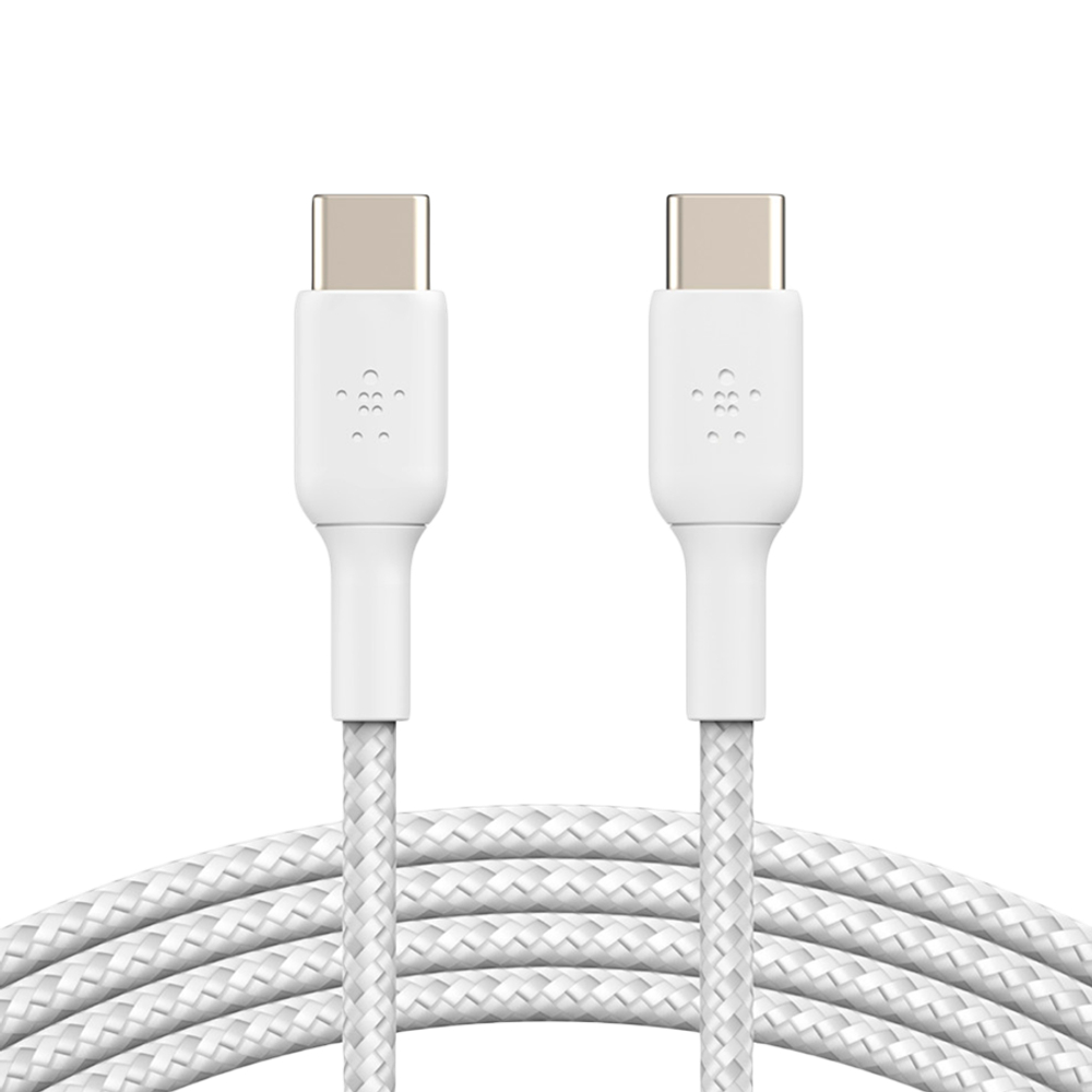 BELKIN USB-C to USB-C Cable Braided, 1M, White