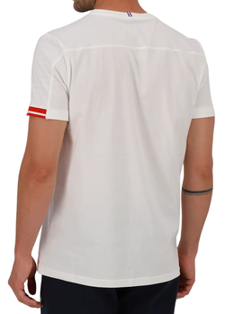 Мужская теннисная футболка Le Coq Heritage Tee No.1 FW22 - optical white