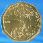 5 евро 2003 год. Гидроэлектростанция. Австрия.