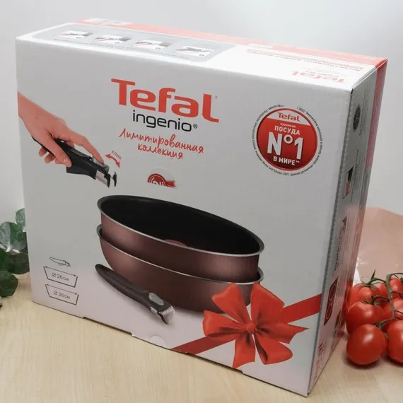 Набор из 3 предметов: сковорода ВОК - d=26, сотейник - d=26, съёмная ручка