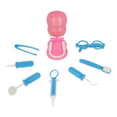 Игровой набор "Стоматолог Бегемотик" 8 предм. блист. (Лена)