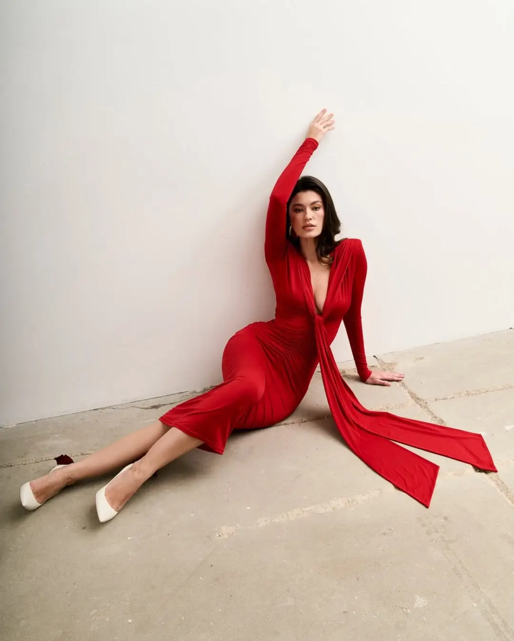 Платье Bilberry с узлом, Красный