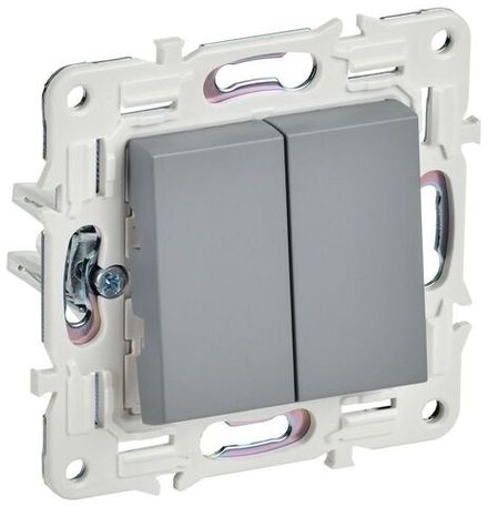 Выключатель перекрестный 2-кл. SKANDY 10А SK-V06Gr сер. IEK SK-V23-0-10-K03