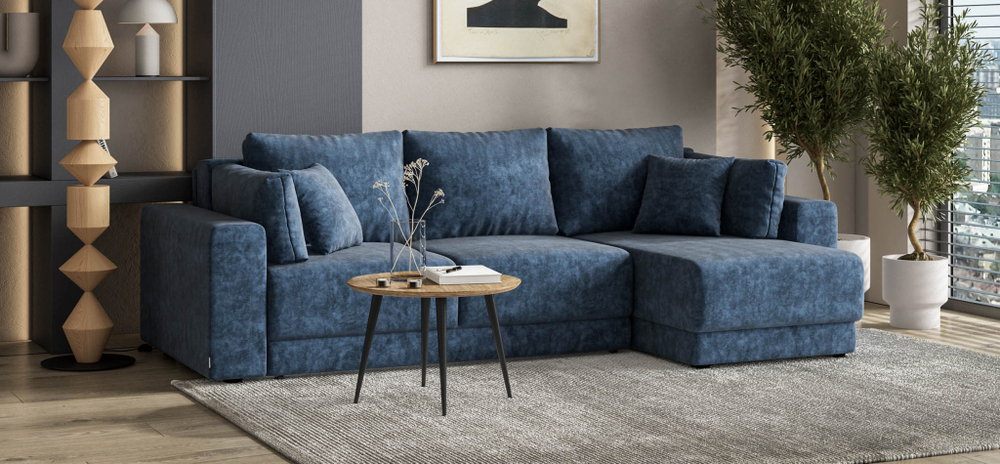 Угловой диван Босс Прайм ХЛ Велюр Роял топаз