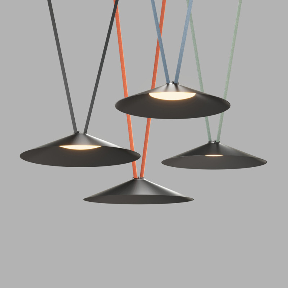 DK5569-BK Cветильник для трека-ремня Belty, серия Flow, со светодиодом, D600*H122мм, 48V DC, 24W, RA90, 120°, 3000K, IP20, черный, алюминий