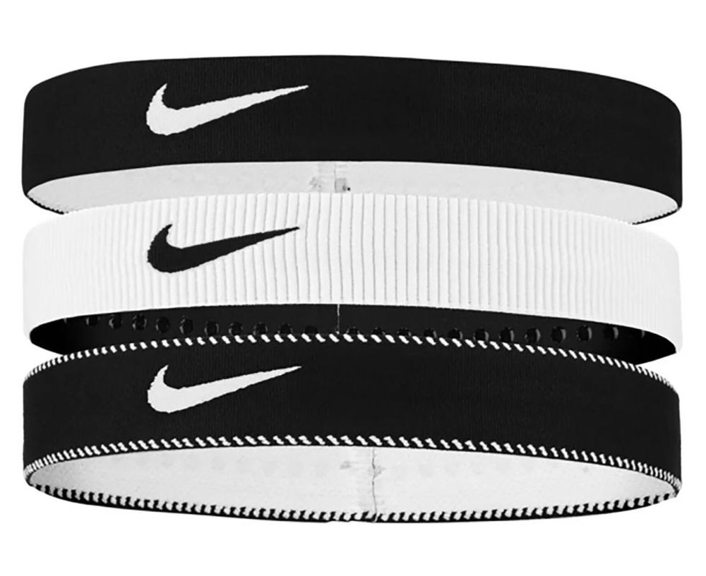 Band Nike Flex Wide 3P - white/light army/black