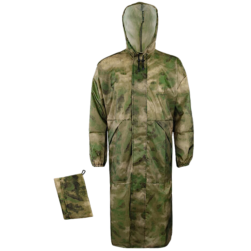 Плащ от дождя на Липучках + Молния Элементаль ВВЗ-001 Raincoat Камуфляж -
