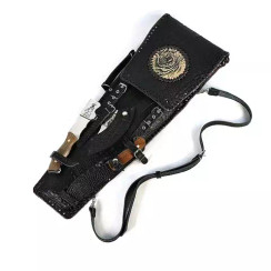 Шашлычный набор в кожаном колчане "Зверь"