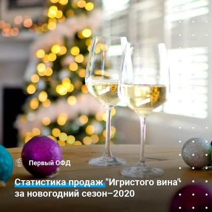Статистика продаж игристого вина за новогодний сезон 2020