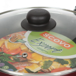 Сковорода алюминий, 26 см, антипригарное покрытие, Scovo, Expert, СЭ-029, с крышкой